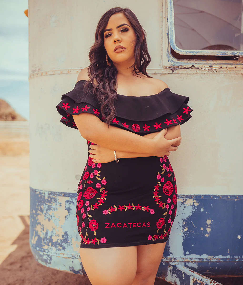 Aztec Princess Embroidered Dress - Image 4