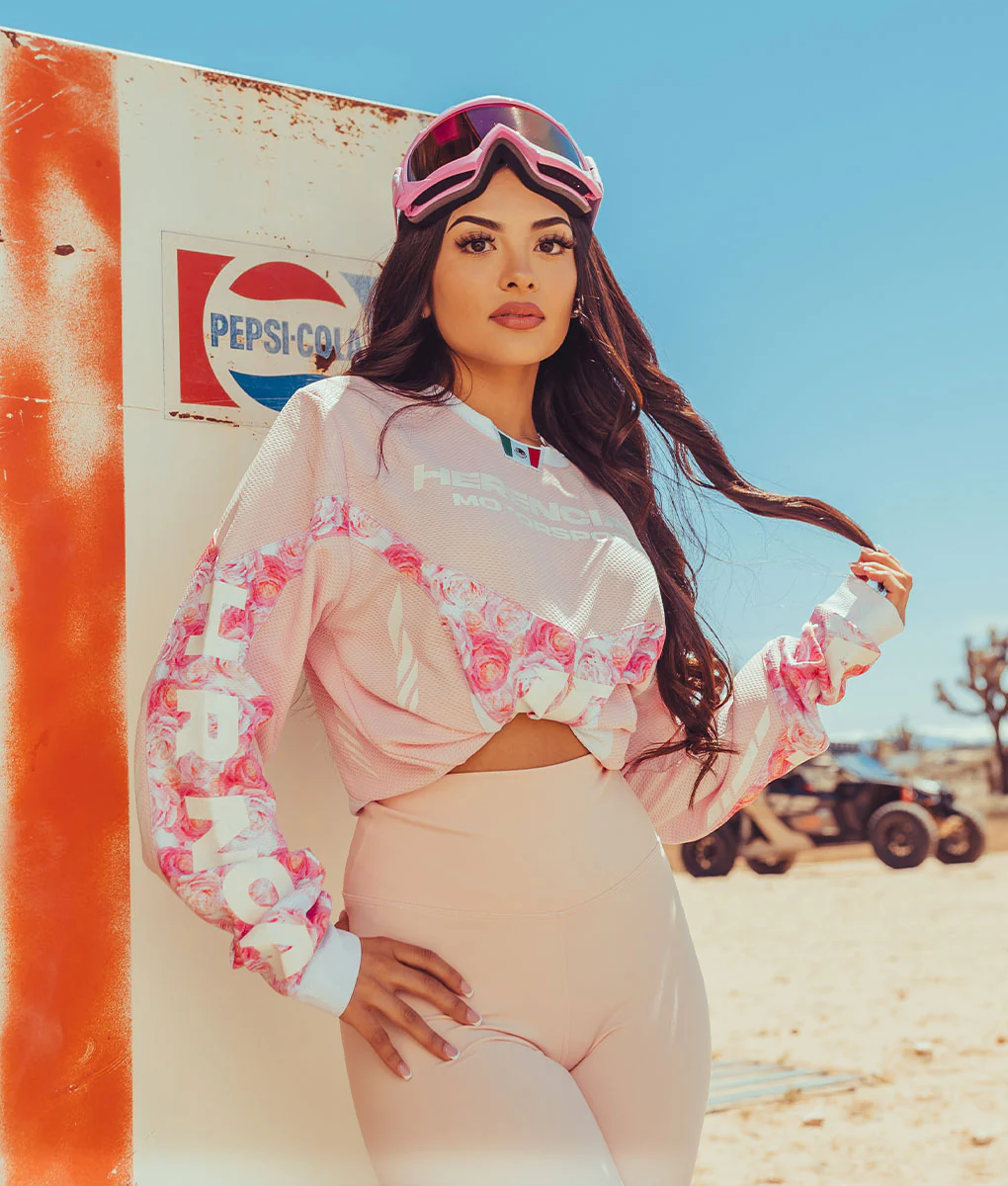 Baby Pink Floral State VOL 2 Unisex Off-road Jersey - Image 4