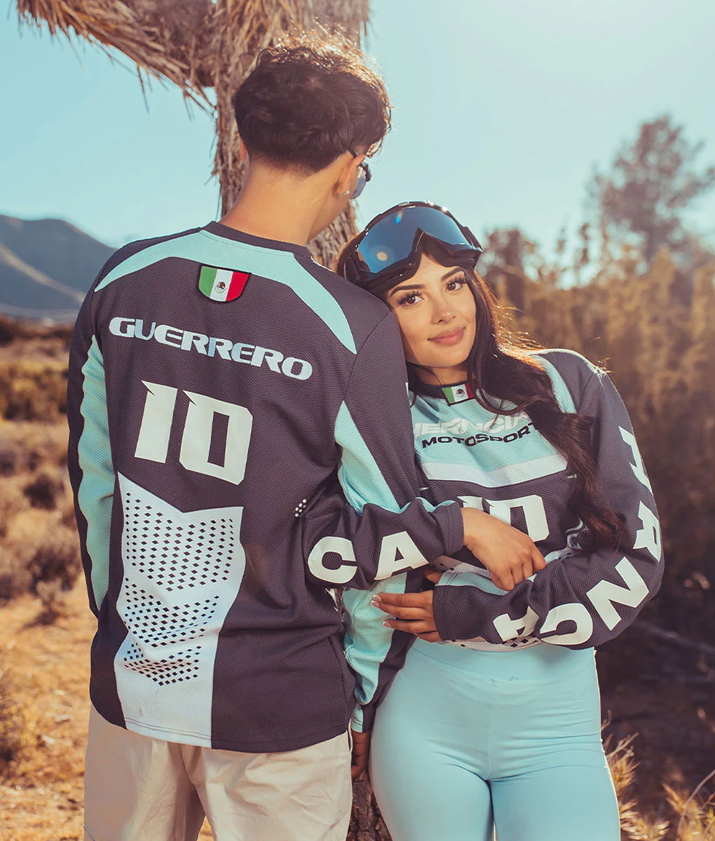Light Blue Last Name Unisex Off-road Jersey VOL 2 - Image 3