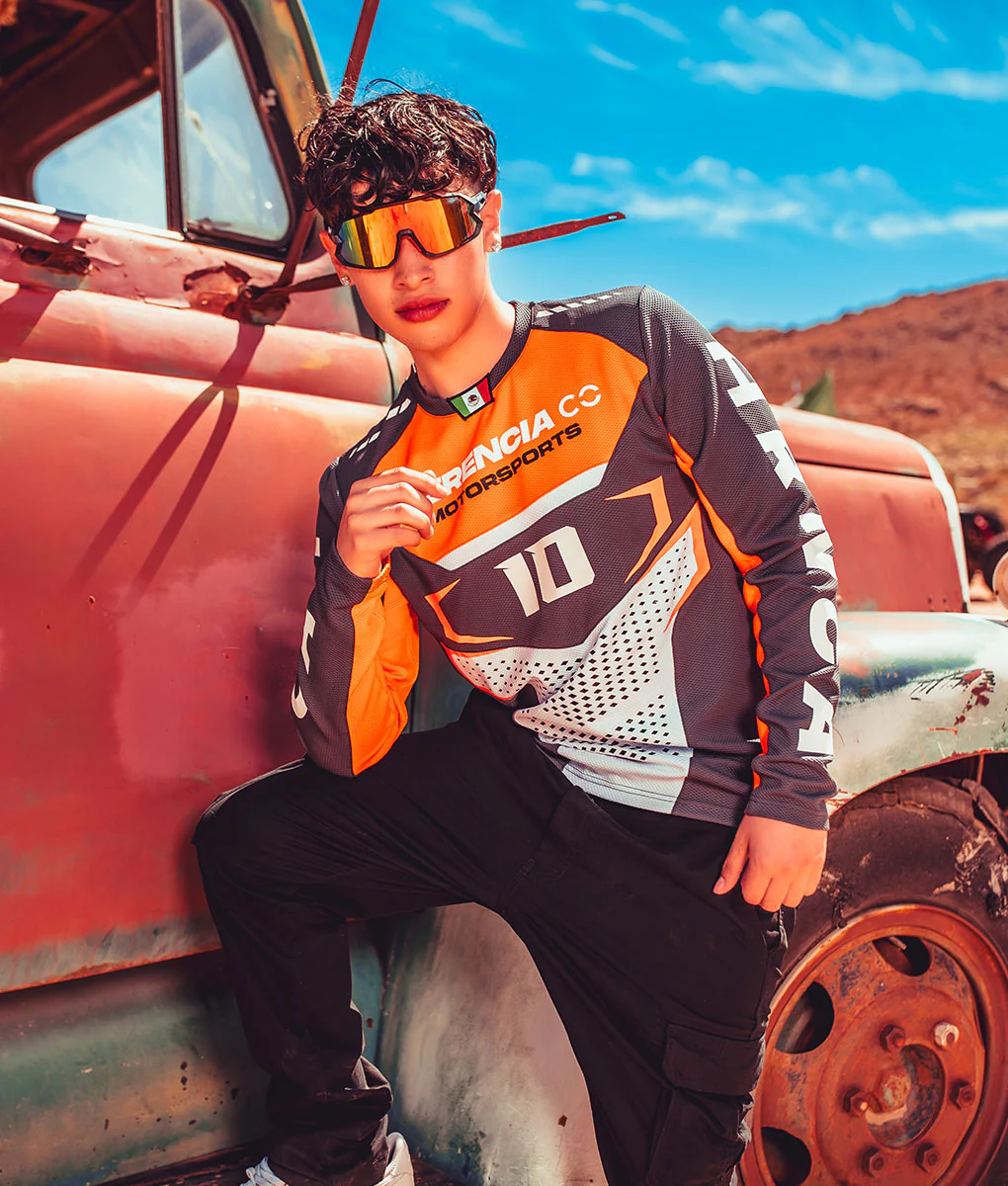 Orange & Grey Last Name Unisex Off-road Jersey VOL 2 - Image 4