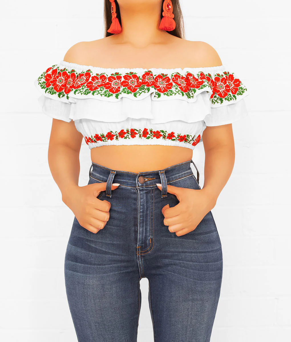 Soñadora Ruffle Crop Top