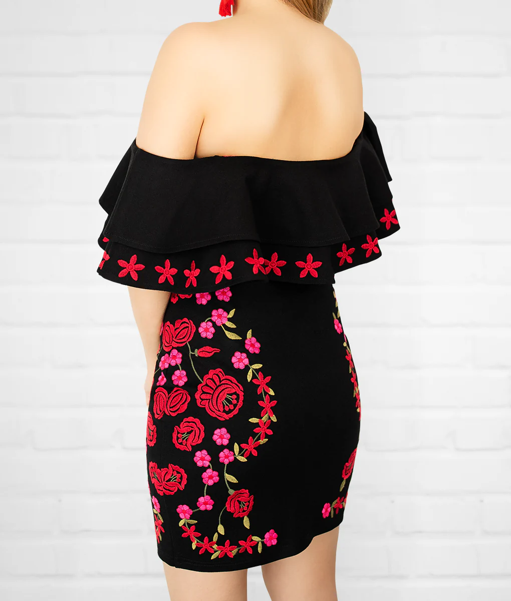State Aztec Princess Embroidered Dress - Image 5