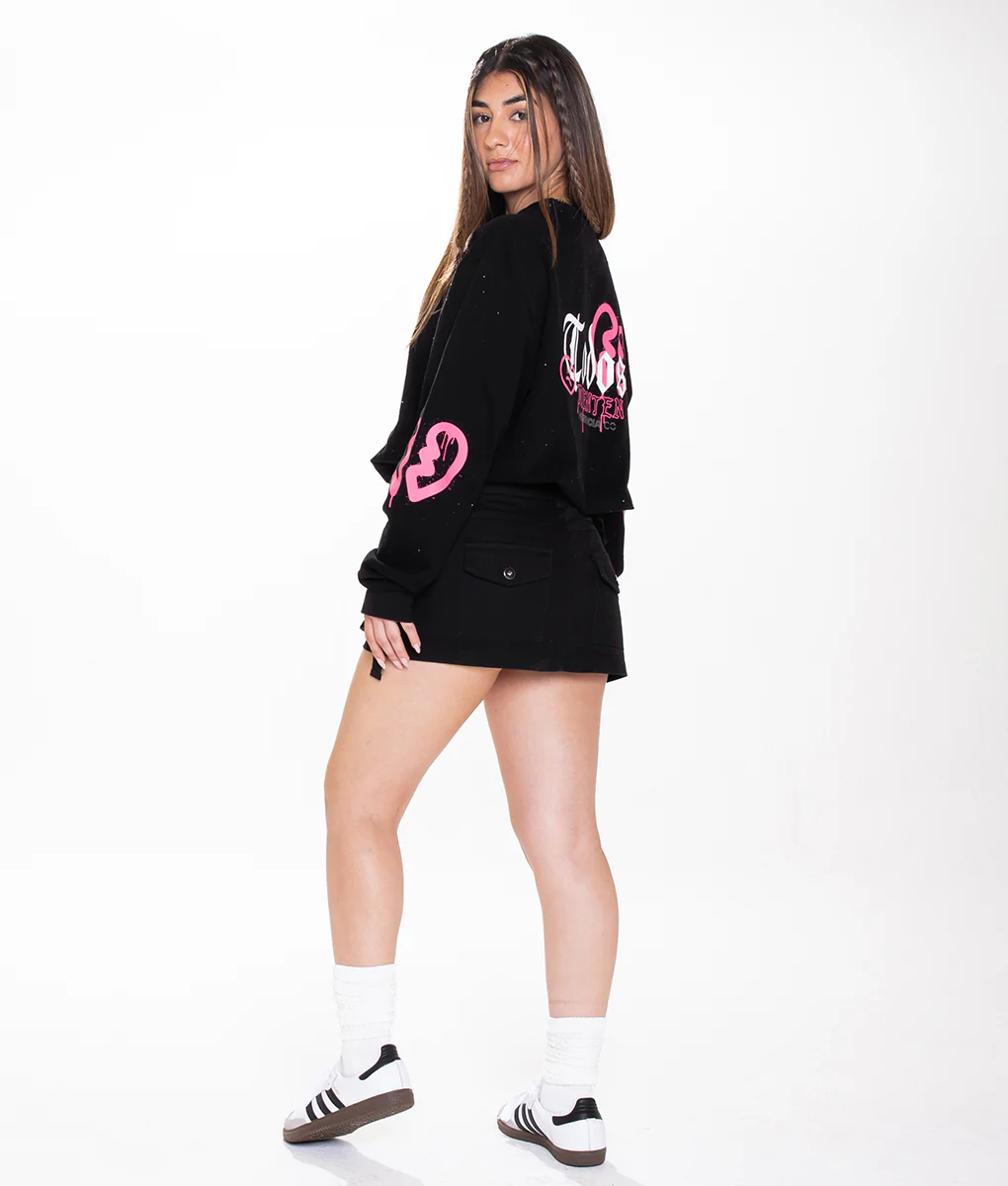 Todos Mienten Rhinestone Oversized Tee - Image 5